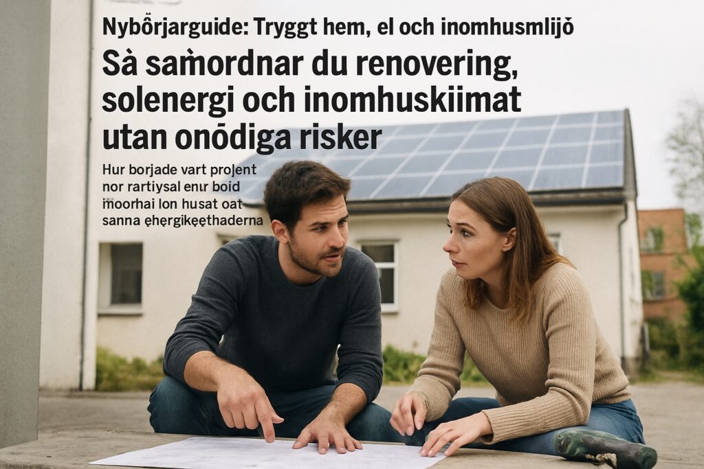 Så samordnar du renovering, solenergi och inomhusklimat utan onödiga risker